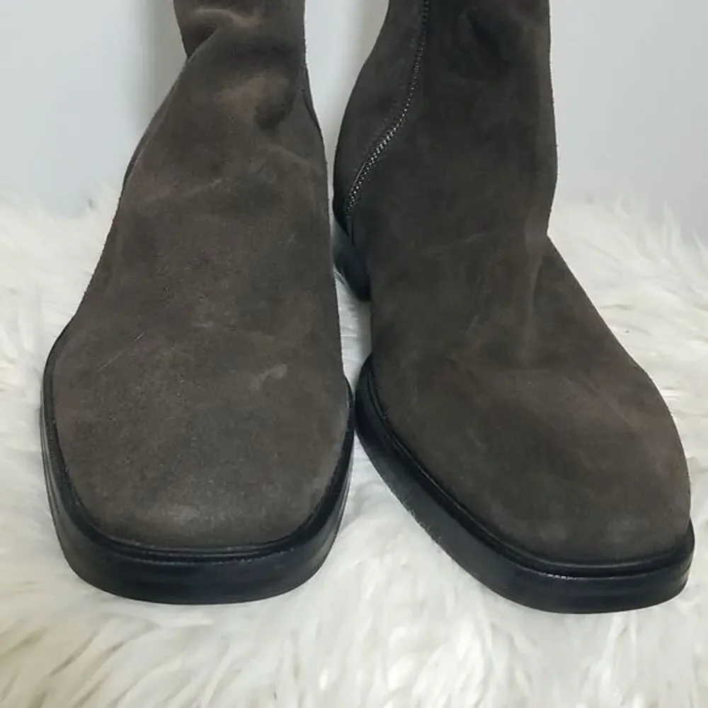 AllSaints Seth Suede Chelsea Boots Bitter Chocolate Men's Size 12 EU 45 NWT